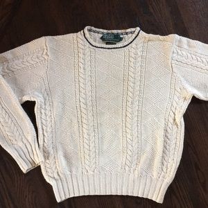 Ralph Lauren child cotton cable sweater; size M